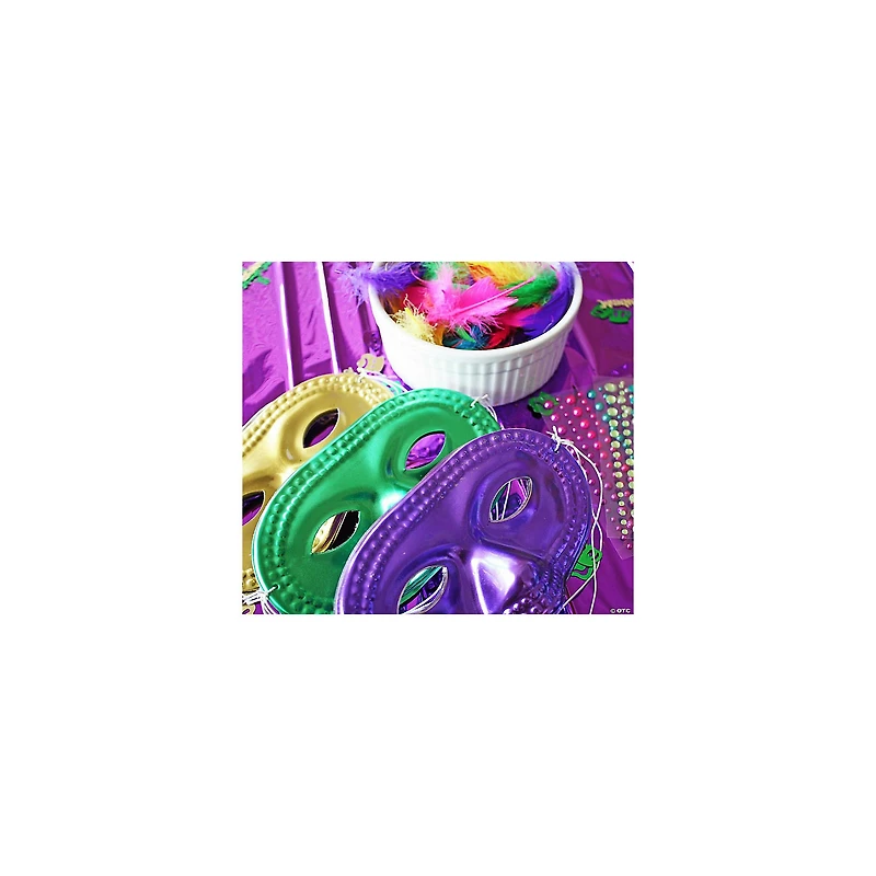 Bulk 60 Pc. Colorful Mardi Gras Mask Assortment