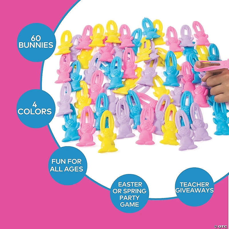 Bulk  60 Pc. Stretchable Flying Easter Bunnies