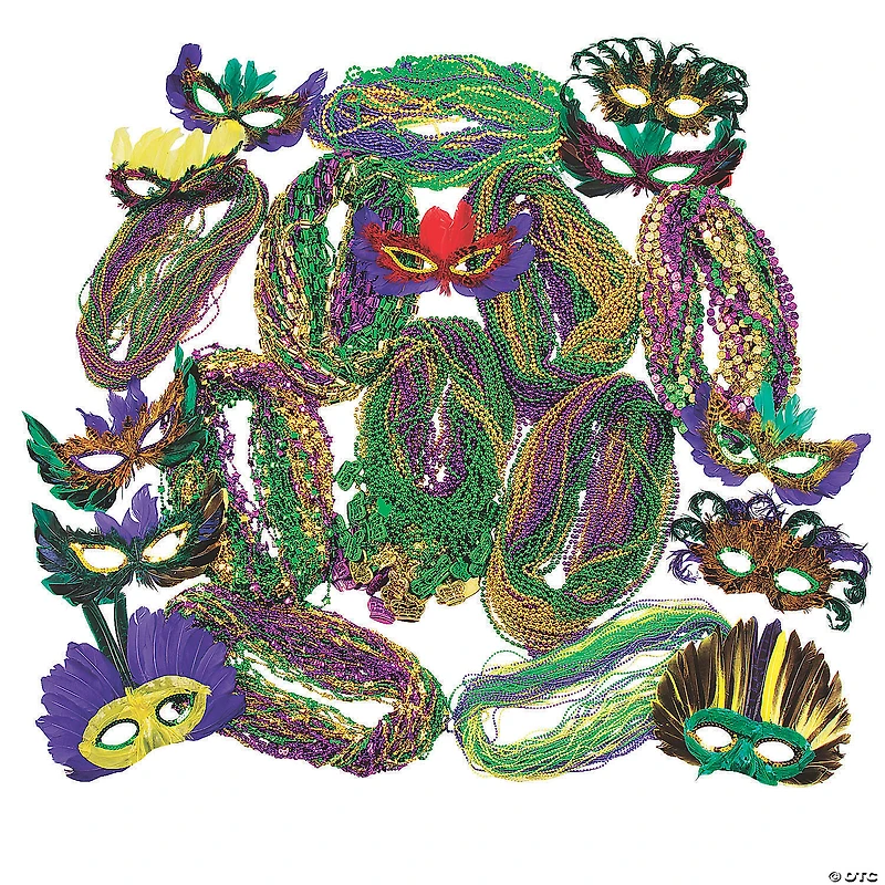 Bulk 600 Pc. Masquerade Mask & Bead Assortment