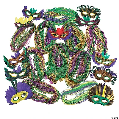 Bulk 600 Pc. Masquerade Mask & Bead Assortment