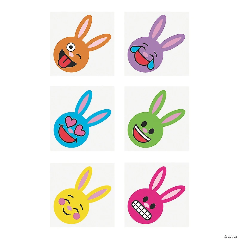 Bulk 72 Pc. Easter Emoji Temporary Tattoos