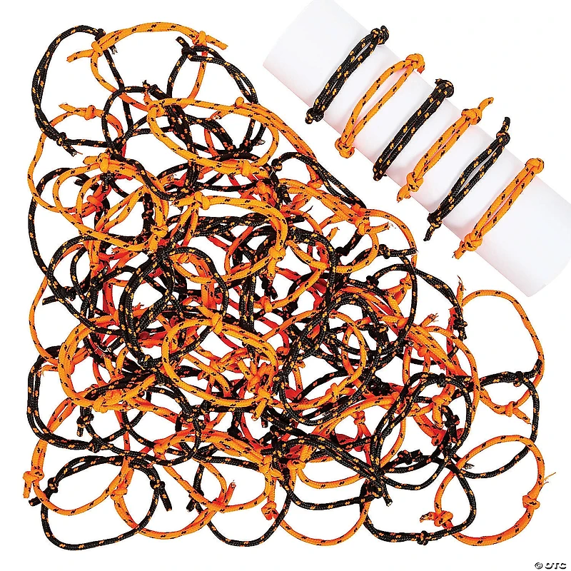 Bulk 72 Pc. Halloween Adjustable Friendship Rope Bracelets
