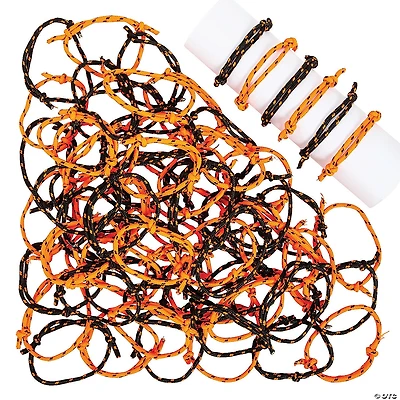 Bulk 72 Pc. Halloween Adjustable Friendship Rope Bracelets