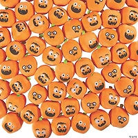 Bulk 72 Pc. Halloween Funny Face Stuffed Pumpkins