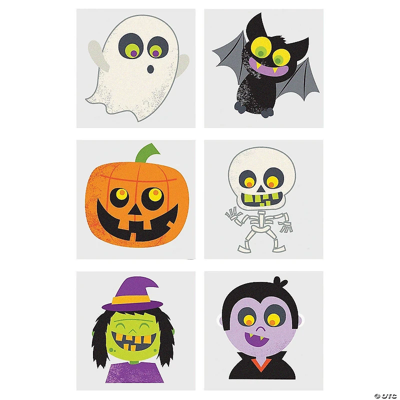 Bulk 72 Pc. Halloween Glitter Temporary Tattoos