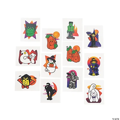 Bulk 72 Pc. Halloween Glitter Temporary Tattoos