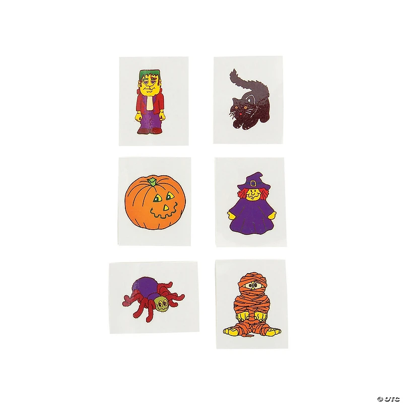 Bulk 72 Pc. Halloween Glow-in-the-Dark Temporary Tattoos