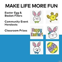 Bulk 72 Pc. Happy Easter Temporary Tattoos