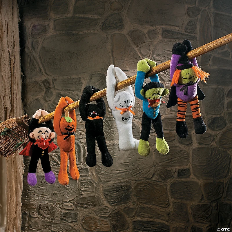 Bulk 72 Pc. Long Arm Halloween Stuffed Characters