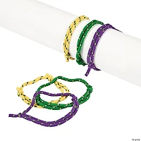 Bulk 72 Pc. Mardi Gras Friendship Rope Bracelets