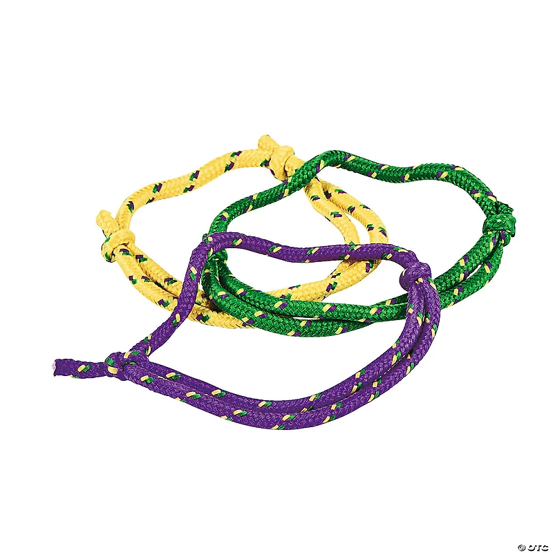 Bulk 72 Pc. Mardi Gras Friendship Rope Bracelets