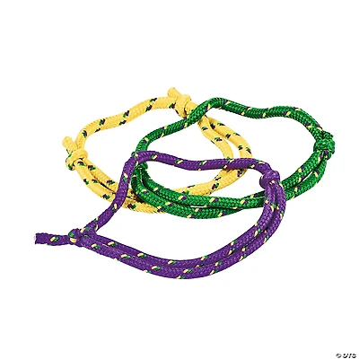 Bulk 72 Pc. Mardi Gras Friendship Rope Bracelets