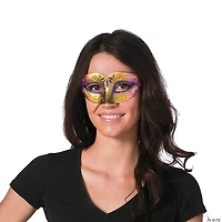 Bulk 72 Pc. Mardi Gras Gold Masks
