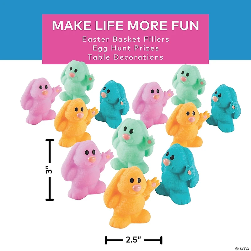 Bulk 72 Pc. Mini Long Ear Rabbits