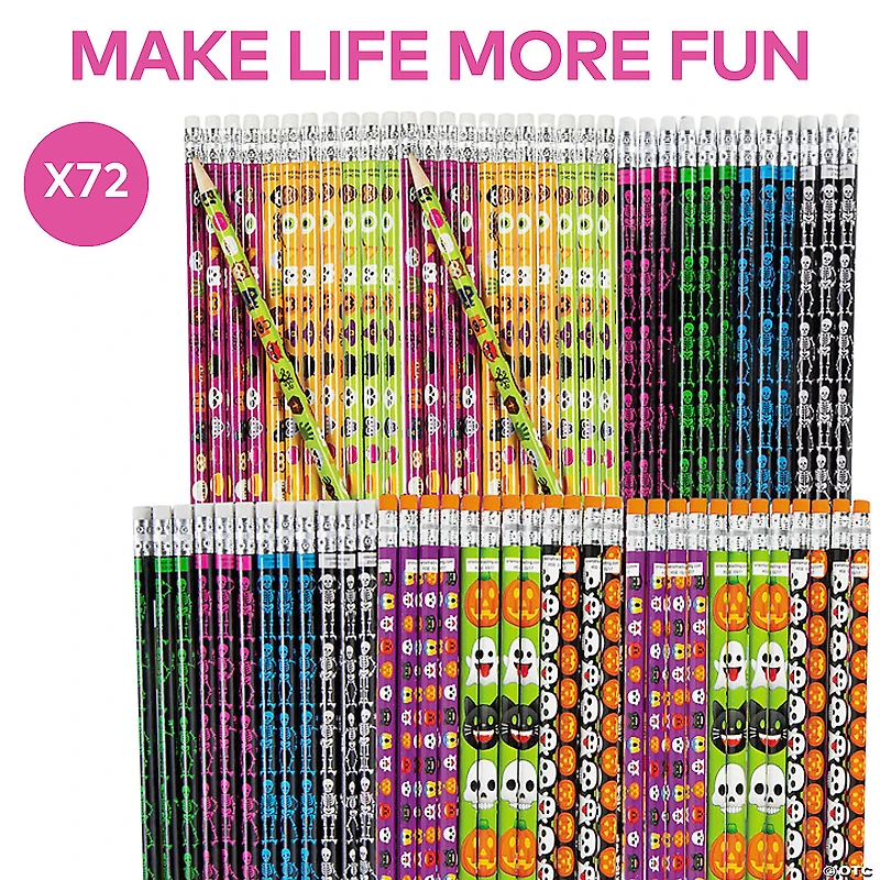 Bulk 72 Pc. Scary Pencil Assortment