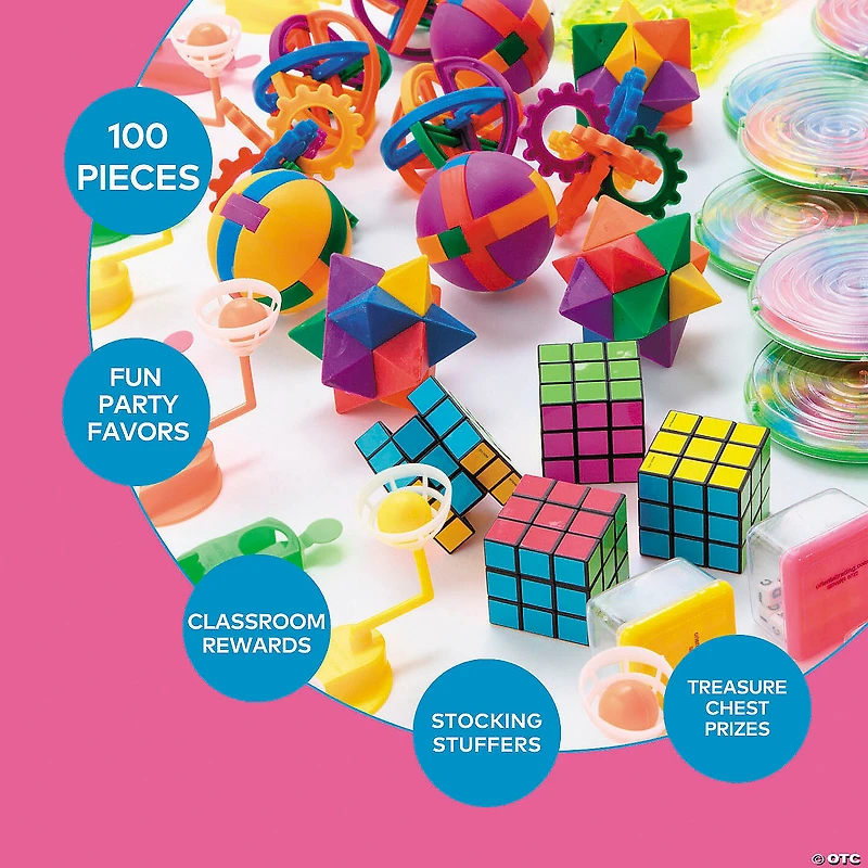 Bulk 96 Pc. Mini Puzzles & Games Boredom Buster Kit