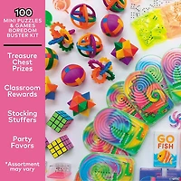 Bulk 96 Pc. Mini Puzzles & Games Boredom Buster Kit