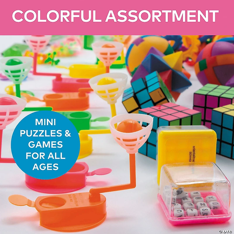 Bulk 96 Pc. Mini Puzzles & Games Boredom Buster Kit