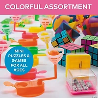 Bulk 96 Pc. Mini Puzzles & Games Boredom Buster Kit