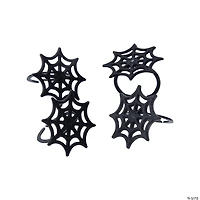 Bulk Black Spider Web Plastic Rings