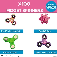 Bulk Fidget Spinner & Fidget Toy Assortment - 96 Pc.
