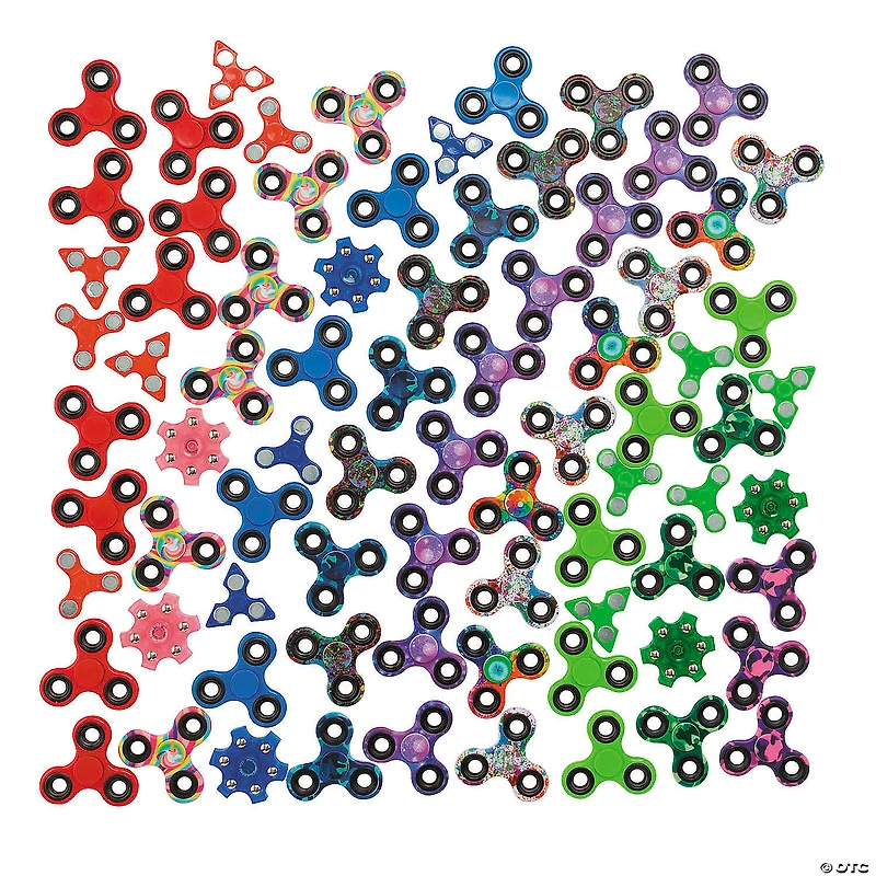 Bulk Fidget Spinner & Fidget Toy Assortment - 96 Pc.