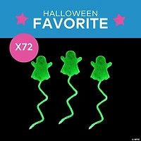 Bulk Glow-in-the-Dark Sticky Ghosts - 72 Pc.