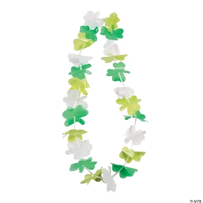 Bulk Green St. Patrick's Day Shamrock Plastic Leis