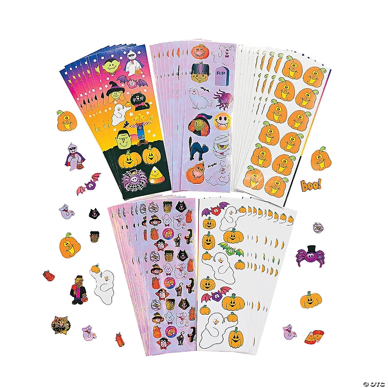 Bulk Halloween Sticker Sheet Assortment