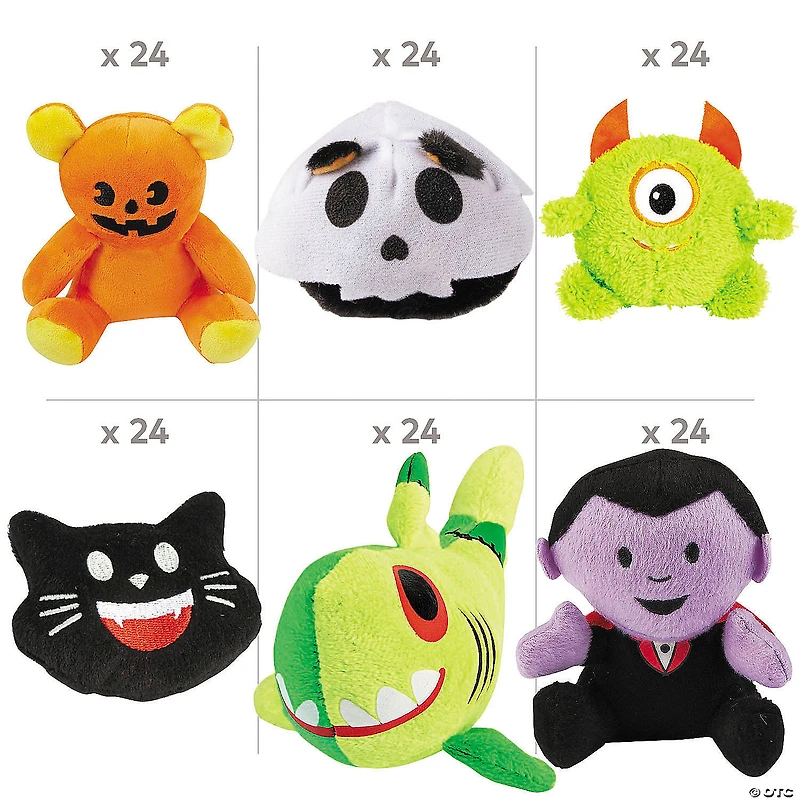 Bulk Halloween Stuffed Characters Giveaway Kit for 144
