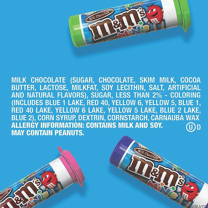 Bulk M&M’S MINIS Milk Chocolate Candy, 1.08-Ounce Tubes (Pack of 24), 2 pack