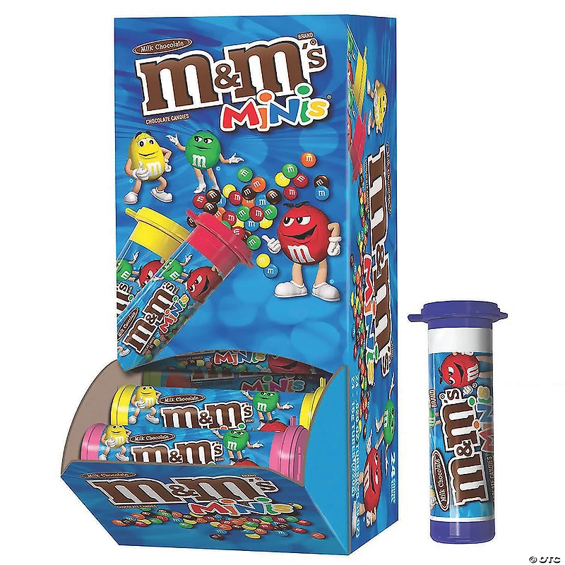 Bulk M&M’S MINIS Milk Chocolate Candy, 1.08-Ounce Tubes (Pack of 24), 2 pack