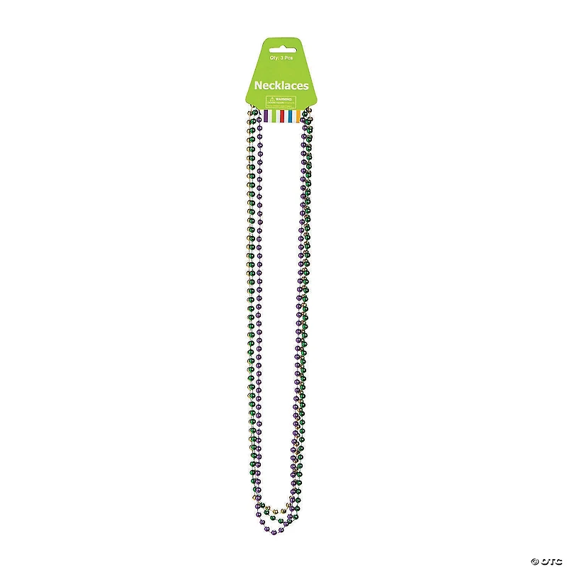 Bulk Metallic Mardi Gras Bead Necklaces