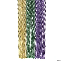 Bulk Metallic Mardi Gras Bead Necklaces