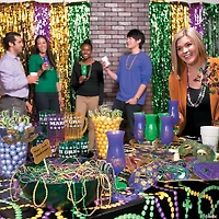 Bulk Metallic Tri-Color Mardi Gras Bead Necklace Assortment