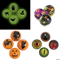 Bulk Mini Halloween Bouncy Ball Assortment