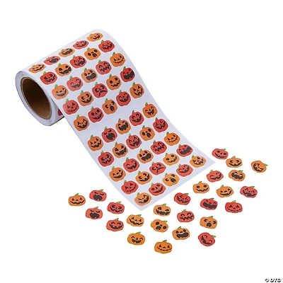 Bulk Mini Jack-O’-Lantern Sticker Roll