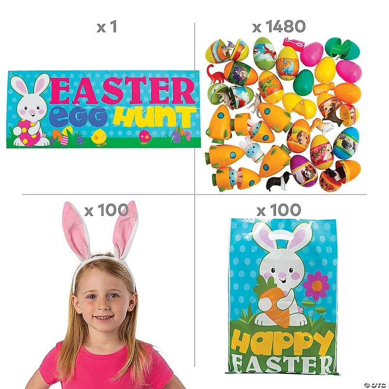 Bulk Premium Easter Egg Hunt Kit for 100