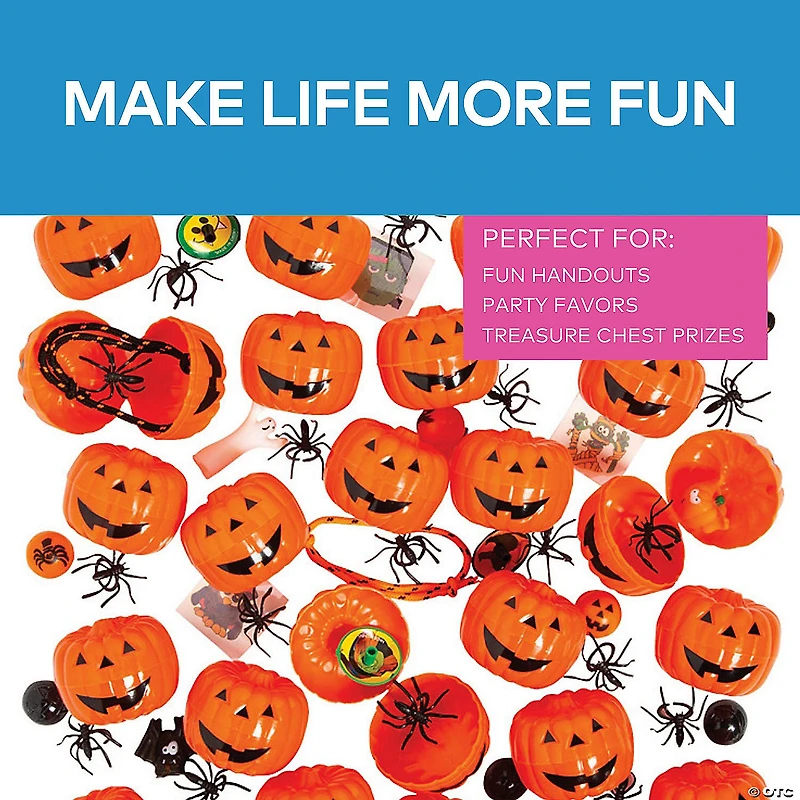 Bulk Toy-Filled Plastic Jack-O’-Lanterns - 144 Pc.