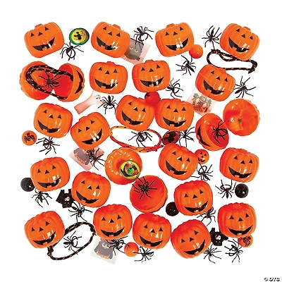Bulk Toy-Filled Plastic Jack-O’-Lanterns - 144 Pc.