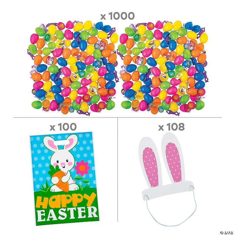 Bulk Value Egg Hunt Kit for 100