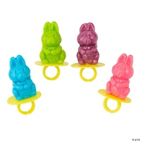 Bunny Ring Lollipops Easter Candy - 12 Pc.