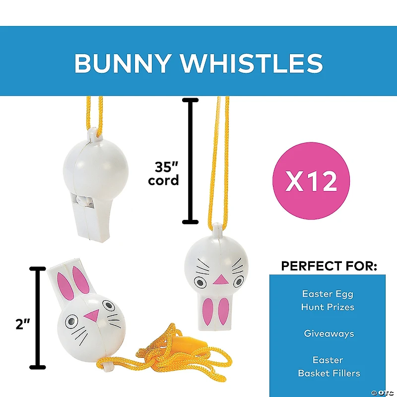 Bunny Whistles - 12 Pc.