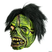 Chamber of Horrors™ Green Shock Monster Overhead Mask with Hair
