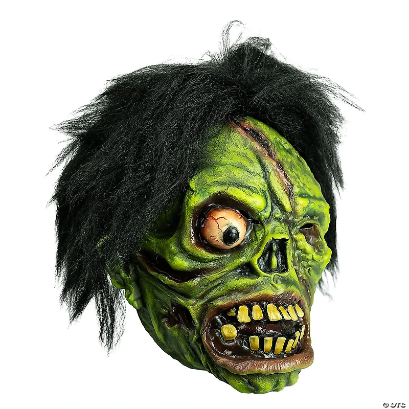 Chamber of Horrors™ Green Shock Monster Overhead Mask with Hair