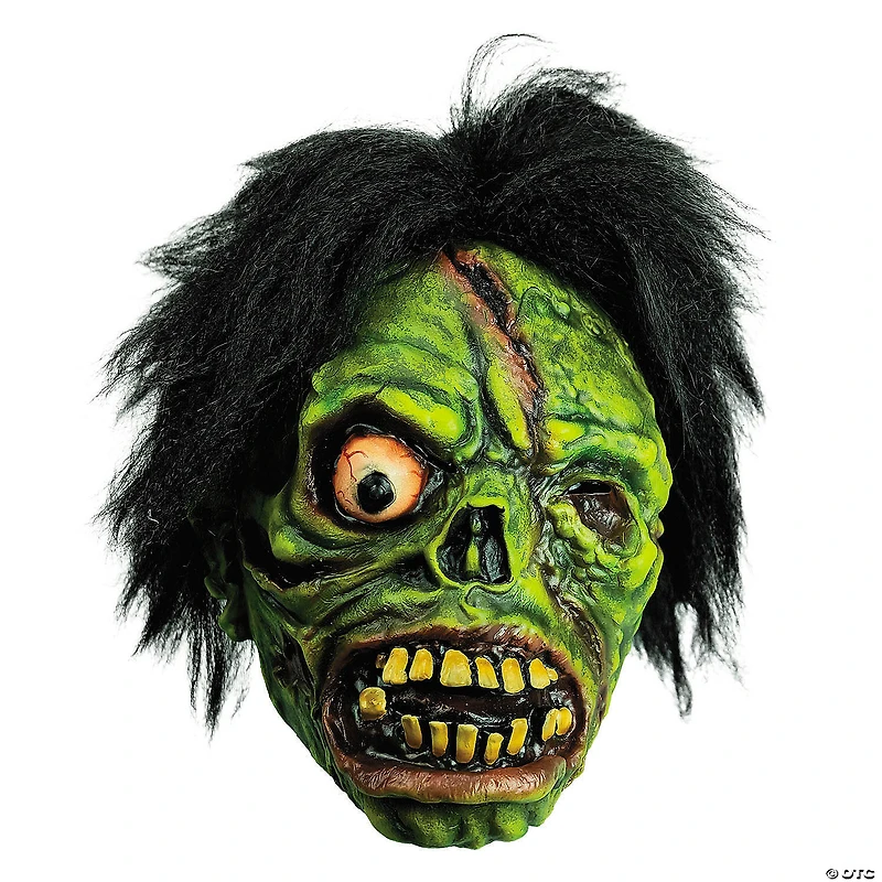 Chamber of Horrors™ Green Shock Monster Overhead Mask with Hair