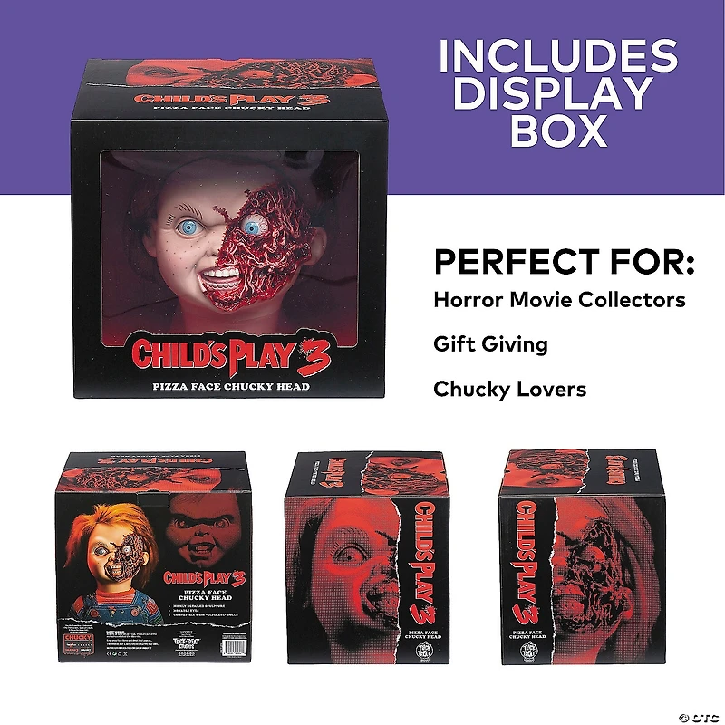 Child’s Play 3™ Ultimate Chucky Pizza Face Head Halloween Decoration