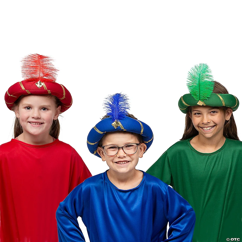 Child’s Wise Men Crowns with Feather - 3 Pc.