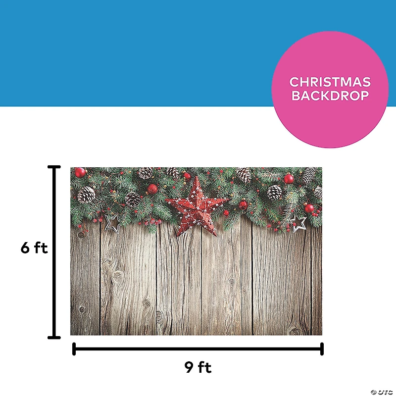 Christmas Barn Wood Backdrop - 3 Pc.