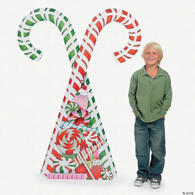 Christmas Candy Cane Cardboard Stand-Up